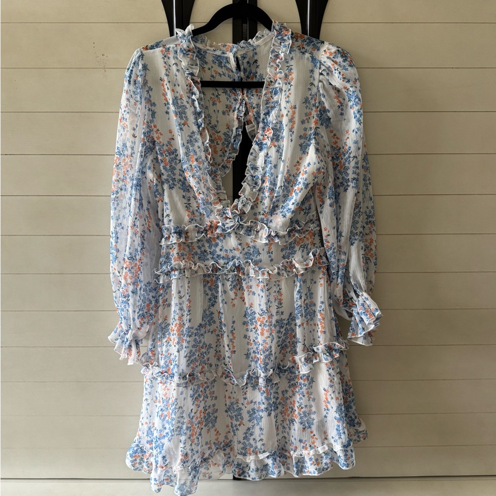 Elegant Floral Ruffle Dress